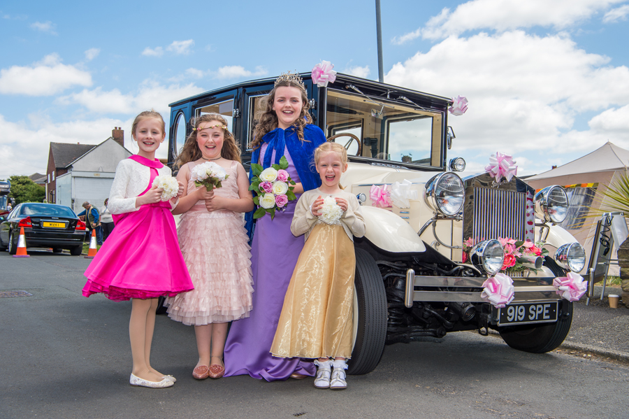 Queen and attendants 1