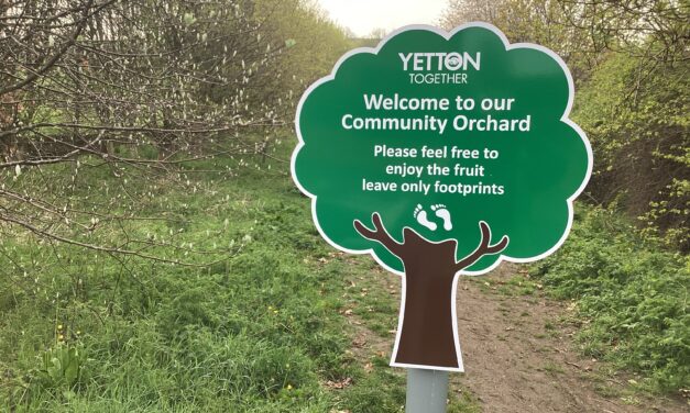 New sign at Community Orchard
