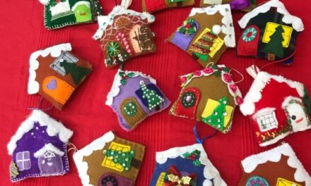 Craft group’s Christmas gingerbread houses [non edible!]