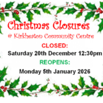 Community Centre Xmas Closures